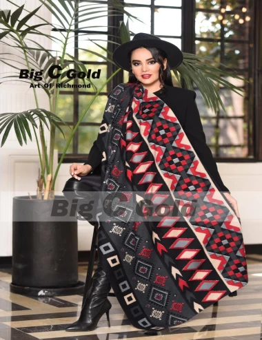 شال موهر منگوله دار عرض 75 کد 6307