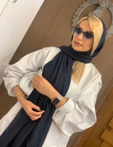 شال پلیسه جناقی پاییزه عرض 75 کد 5935