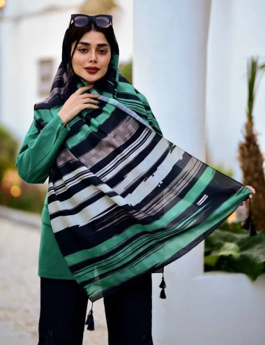 شال نخی منگوله دار کد 8961