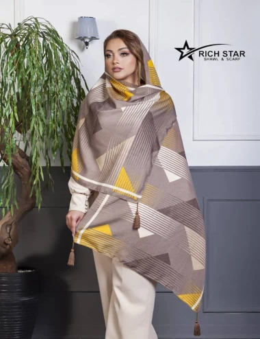 شال نخی بهاره منگوله دار 0873