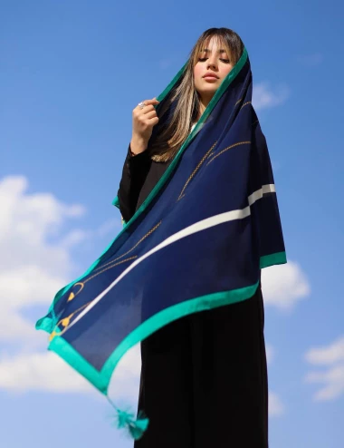 شال نخ اسلپ منگوله دار  کد 8979