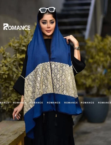 شال مجلسی شاین دستک کار شده عرض 75 کد 5382