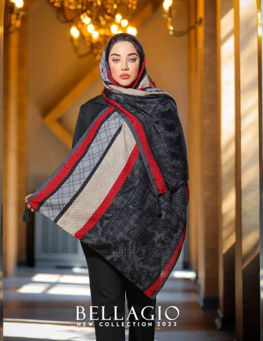 شال نخی منگوله دار کد 8709