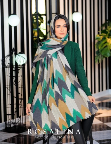 شال موهر ریشه پرزی عرض 75 کد 6297