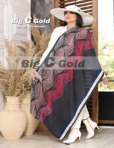 شال پاییزه کشمیر منگوله دار 0144
