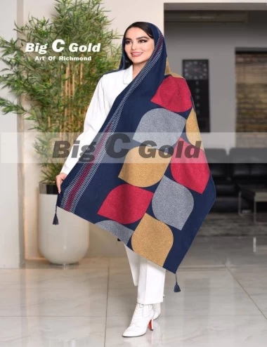 شال موهر منگوله دار عرض 75 کد 6080