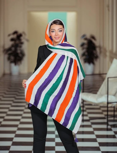 شال نخی پارچه صابونی اعلا کد 8769