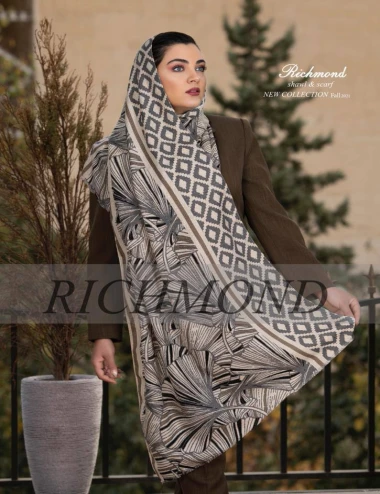 شال نخی پارچه نگینی ریشه پرزی0248