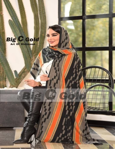 شال موهر منگوله دار عرض 75 کد 6056