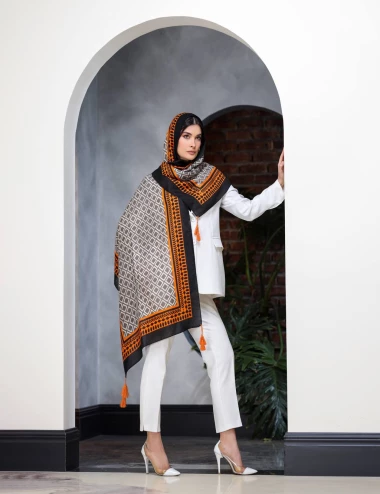 شال نخی صابونی اعلا کد 8768