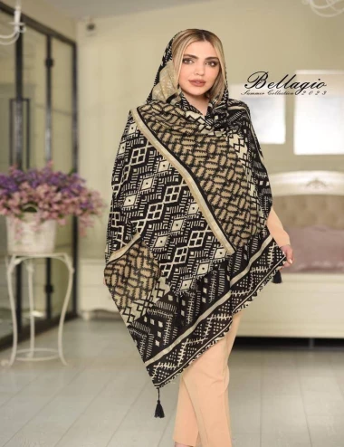 شال نخی منگوله دار کد 10280