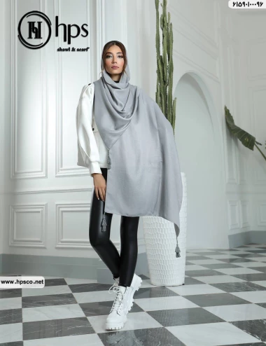 شال نیلا براق منگوله دار کد 61590100096
