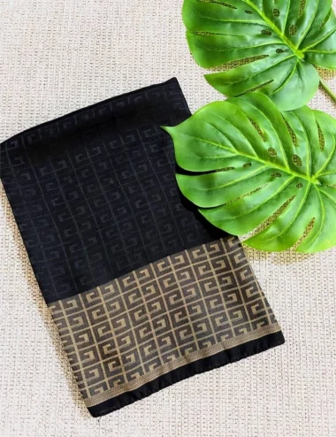 شال ژاکارد طرحدار ریشه پرزی عرض 80 کد 8697