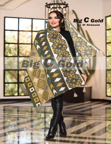 شال موهر منگوله دار عرض 75 کد 6307