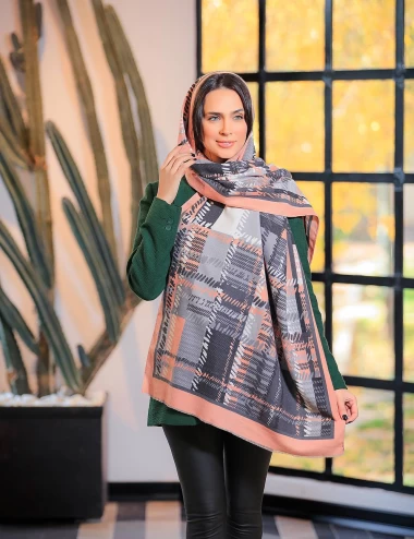 شال موهر ریشه پرزی عرض 75 کد 6302