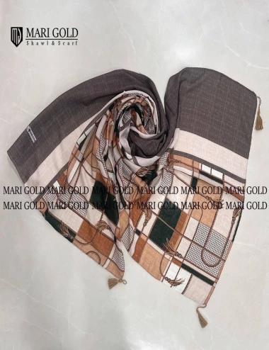 شال نخی منگوله دار عرض 75 کد 8549