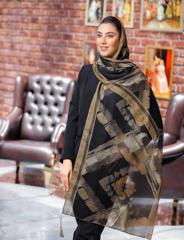 شال نخی منگوله دار کد 8909
