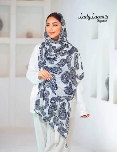 شال نخی منگوله دار کد 10315