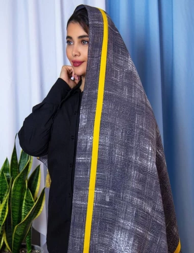 شال نخی منگوله دار عرض 75 کد 6569