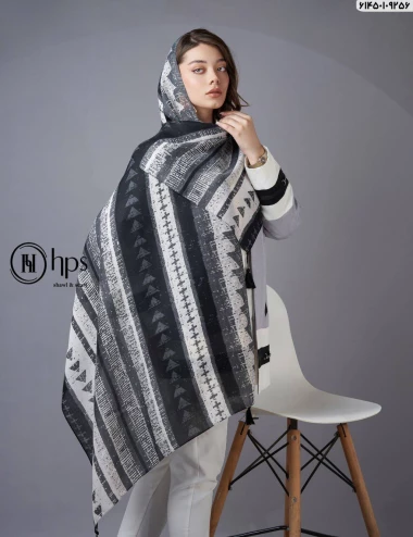 شال صابونی منگوله دار کد 61450109256