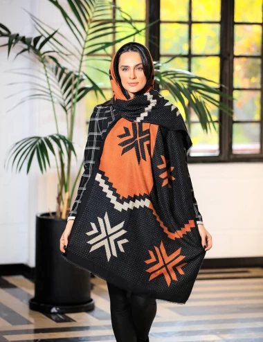 شال موهر ریشه پرزی عرض 70 کد 6322