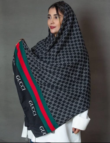 شال نخی منگوله دار عرض 75 کد 5713