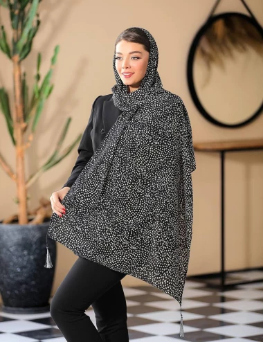 شال صابونی منگوله دار کد 8773