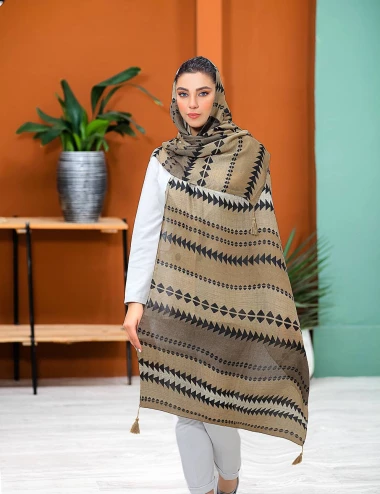 شال صابونی منگوله دار کد 10276