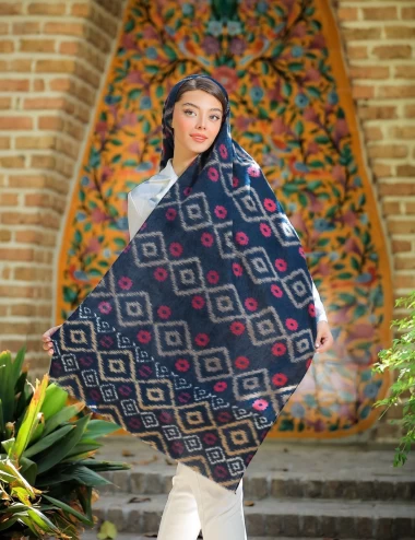 شال موهر ریشه پرزی عرض 75 کد 6221