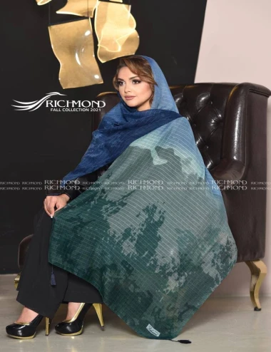شال نخی بهاره منگوله دار 0319