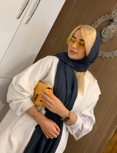 شال پلیسه جناقی پاییزه عرض 75 کد 5935