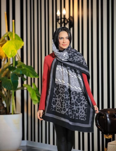 شال موهر ریشه پرزی عرض 75 کد 6400