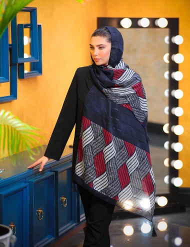 شال ژاکارد یونیک منگوله دار کد 8906