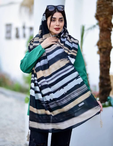 شال نخی منگوله دار کد 8961