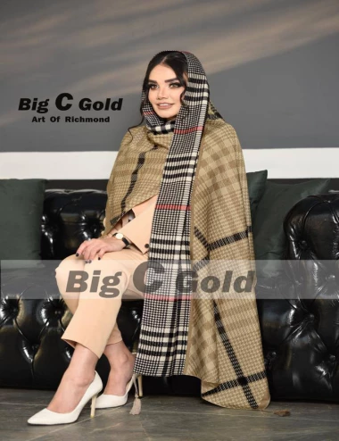 شال نخی منگوله دار کد 8880
