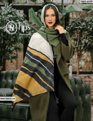 شال نخی سوزنی منگوله دار 61510105784