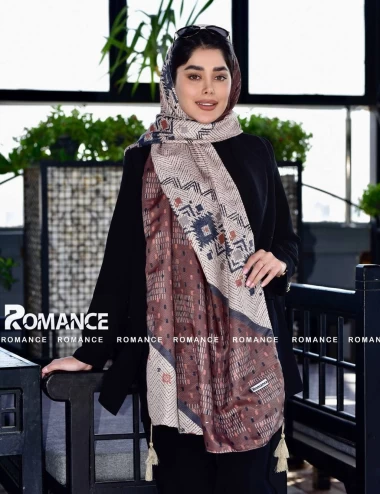 شال نخی پاییزه منگوله دار عرض 75 کد 5953