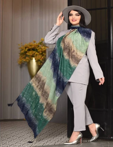 شال نخی ژاکارد کد 8874