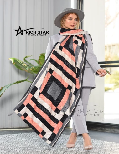 شال نخی منگوله دار عرض 75 کد 8503