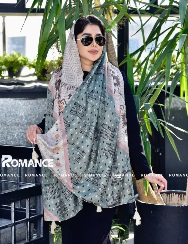 شال نخی پاییزه منگوله دار عرض 75 کد 5953