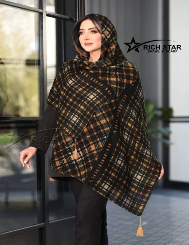 شال نخی منگوله دار عرض 75 کد 8269