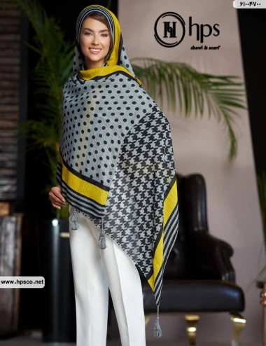 شال نخی ژاکارد منگوله دار 61004700