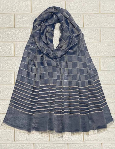 شال نخی دستک مخمل عرض 80 کد 8563