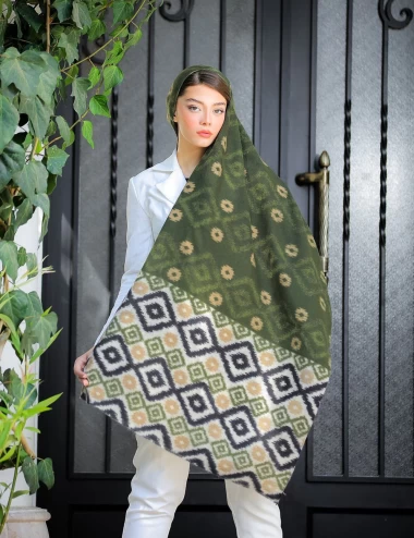 شال موهر ریشه پرزی عرض 75 کد 6221