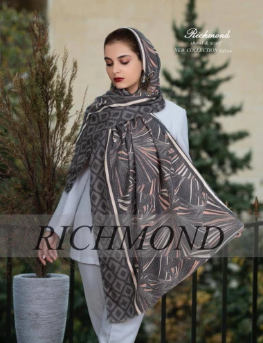 شال نخی پارچه نگینی ریشه پرزی0248