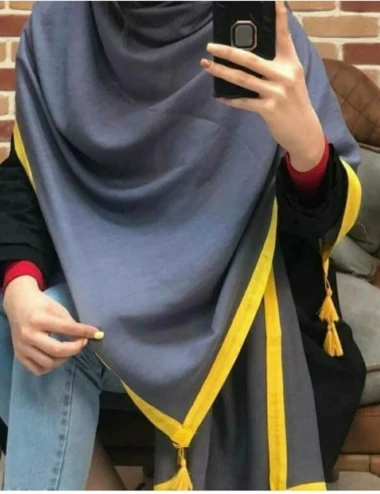 شال اسلپ نوار دوزی منگوله‌دار 0748