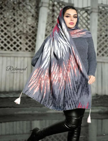 شال پاییزه کندویی منگولدار