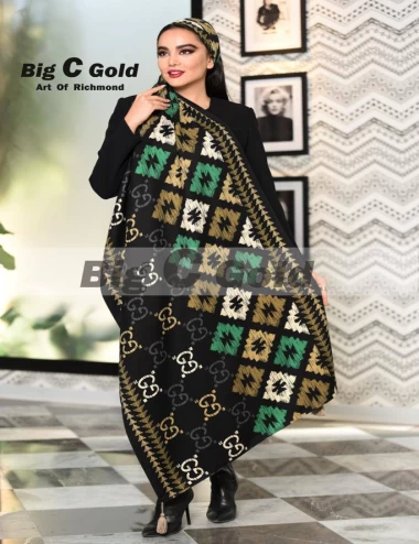 شال نخی پاییزه منگوله دار عرض 75 کد 6303