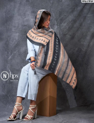 شال صابونی منگوله دار کد 61450109256