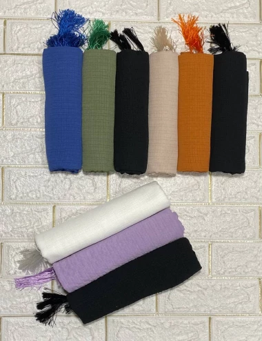 شال جاذبه مجلسی منگوله دار عرض 75 کد 8515